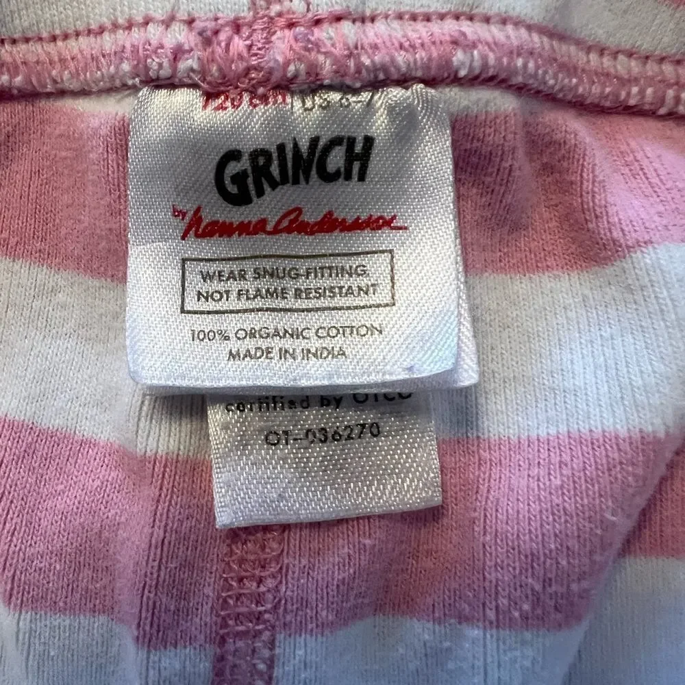 Hanna Andersson Pink and White Striped Pajama Bottoms